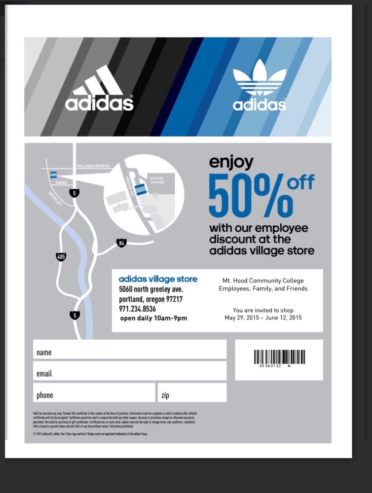 adidas employee store coupon 2014 | Adidou