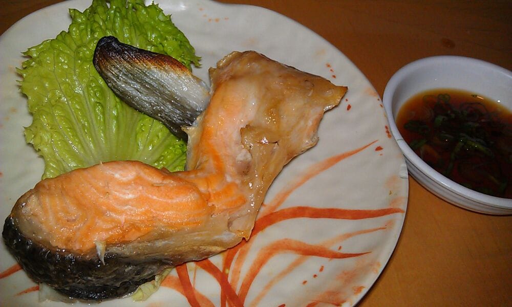 Salmon kama (grilled salmon collar) Yelp