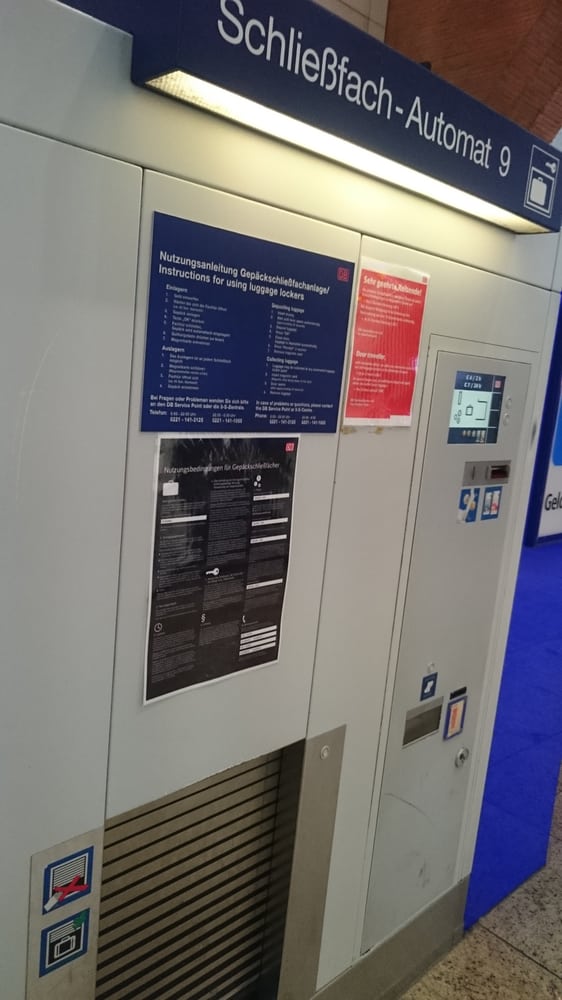 Availability of luggage lockers at train station Cologne Forum