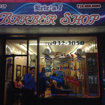 Eric & Franks Barber Shop - Astoria, NY, United States. Front of shop ...