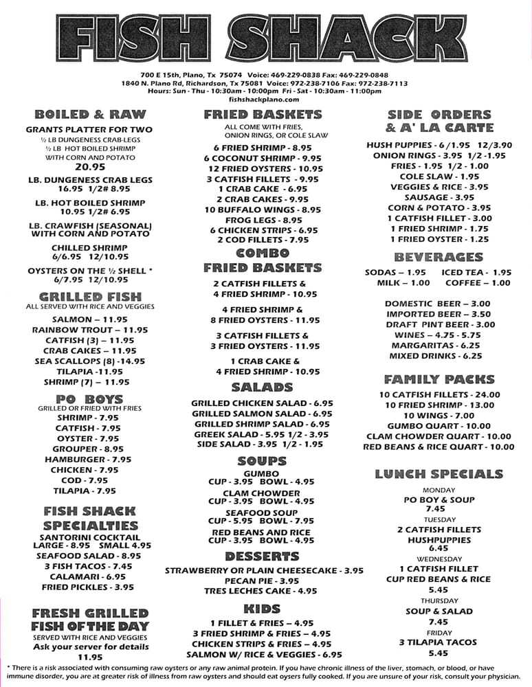 Fish Shack Seafood Richardson, TX Reviews Photos Yelp