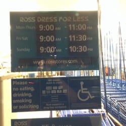 ross dress for less hours