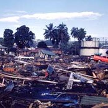 Damage in hawaii from tsunami