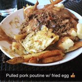 Burger Bar Chicago - Chicago, IL, United States. Pulled Pork Poutine with Fried Egg!!