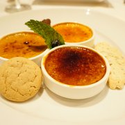 Trio of Crème Brûlée with Assorted Cookies