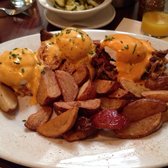 Chicago Q - Chicago, IL, United States. Benedict flight. Chicken, brisket, pulled pork.