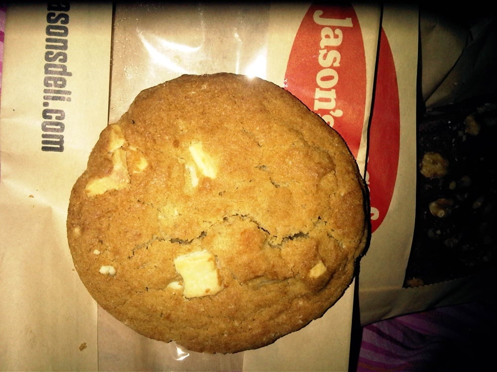 "White Chocolate Macadamia Nut Cookie" Jason's Deli 5/28/13 Yelp