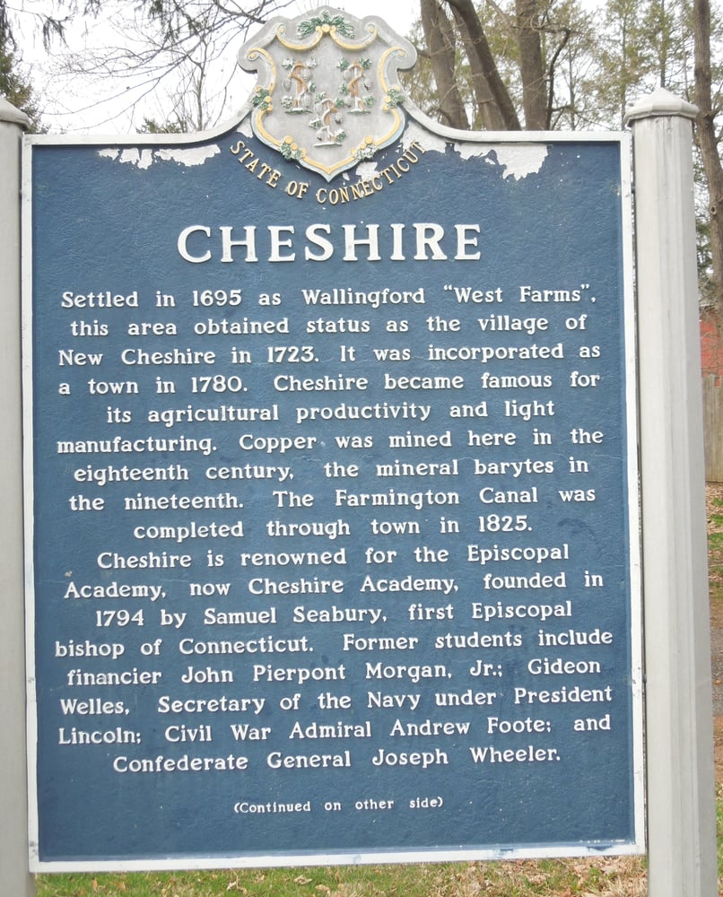 Cheshire Historical Marker Landmarks & Historical Buildings 43