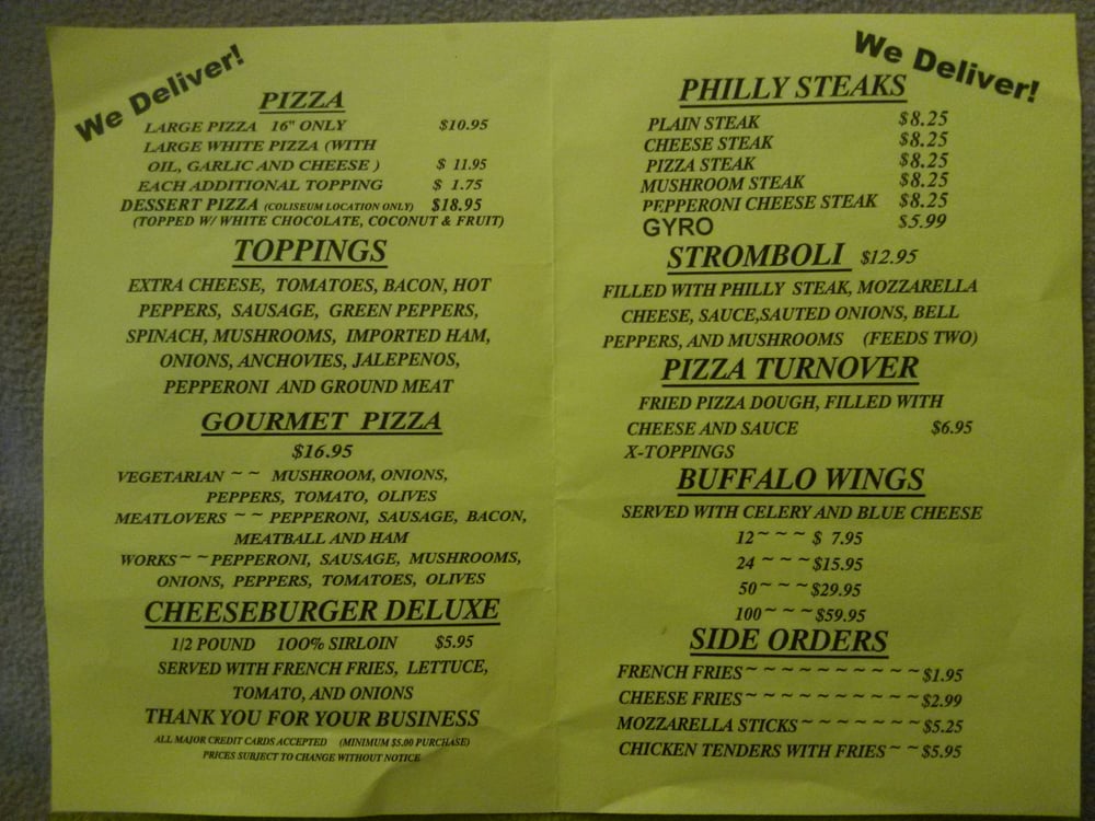 Philly’s Pizza Pizza 7534 Coliseum Blvd Alexandria, LA Reviews