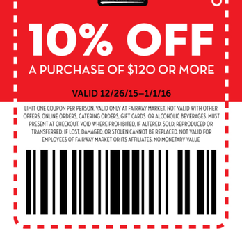 Fairway discount coupon