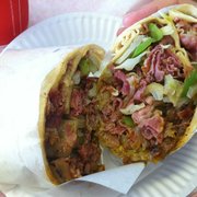 Oki's Dog - Los Angeles, CA, United States. Pastrami Burrito $8