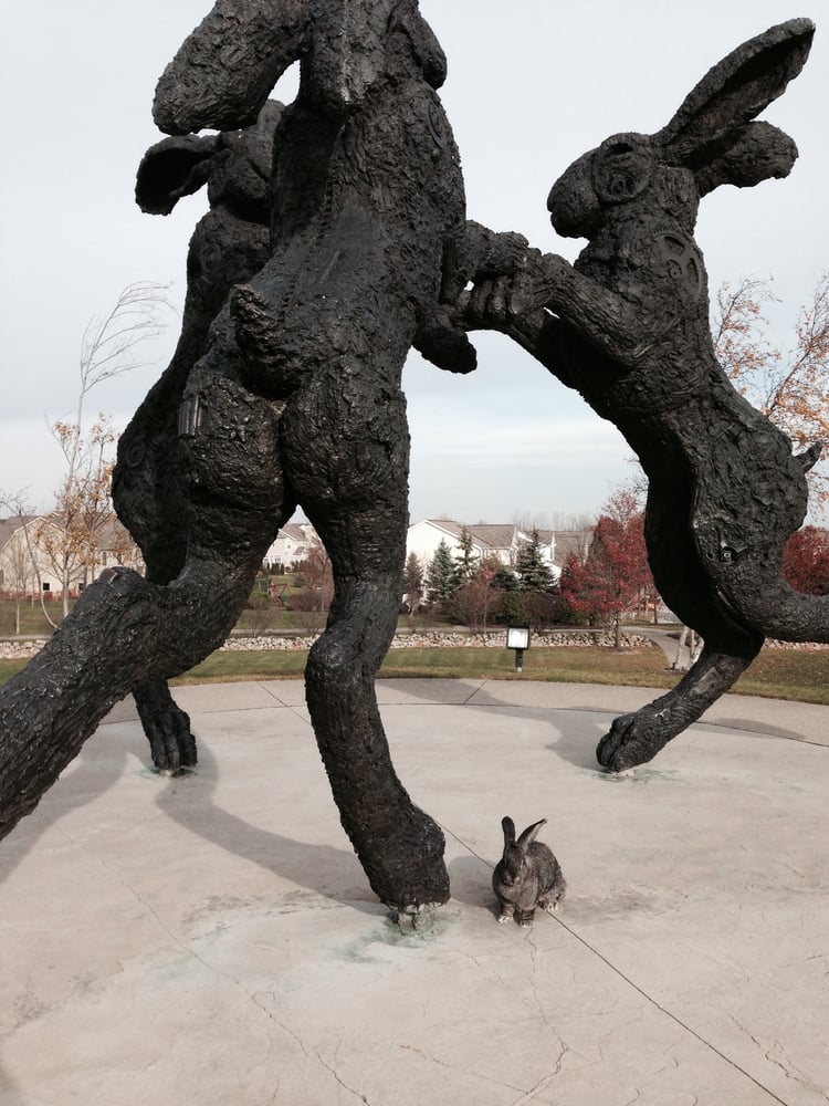 Giant Dancing Rabbits of Ballantrae Park - Local Flavour - Dublin, OH