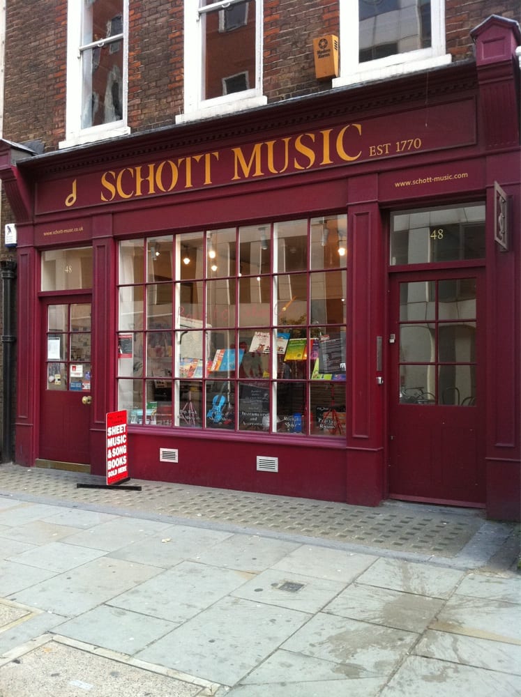 Schott Music Shop Great Marlborough Street cigarettemovie