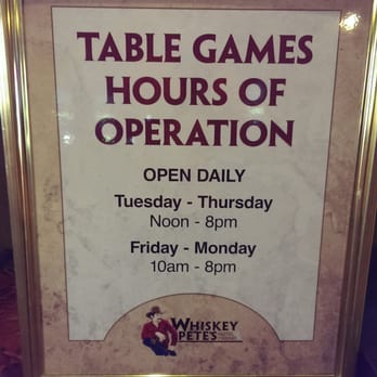 Casino hours of operation