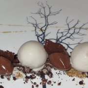 Chocolate Crèmeux with Walnut Ice Cream & Warm Chocolate Madeleines