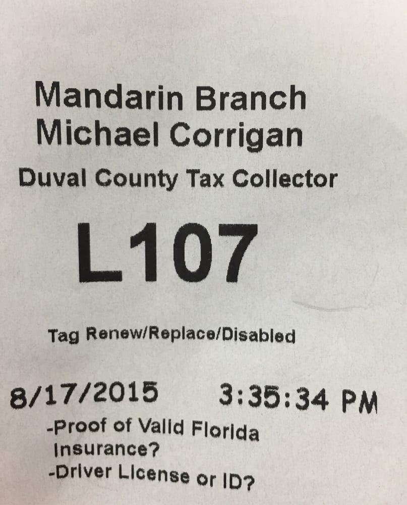 Tax Collector’s Office Departments of Motor Vehicles 1013124 San