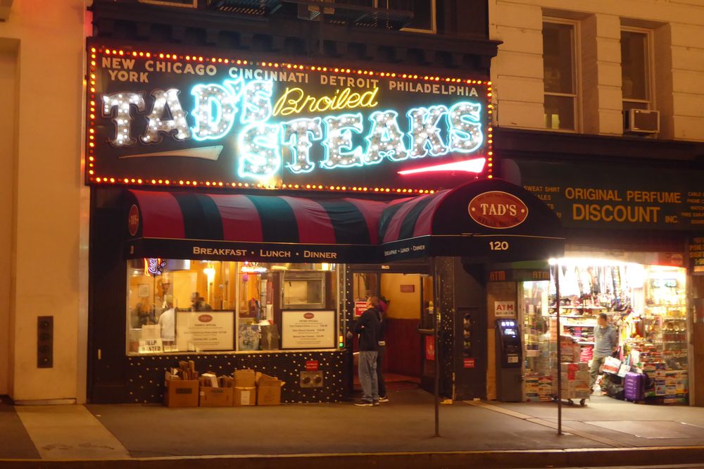 Night Time Picture Shot Of Tad S Steak Restaurant Yelp Photo Of Tads Steak Restaurant San Francisco Ca United States Night