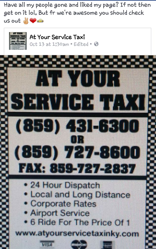 At Your Service Taxi Taxis 726 E 9th St, Newport, KY Phone Number