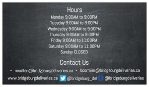 Bridgeburg Deliveries