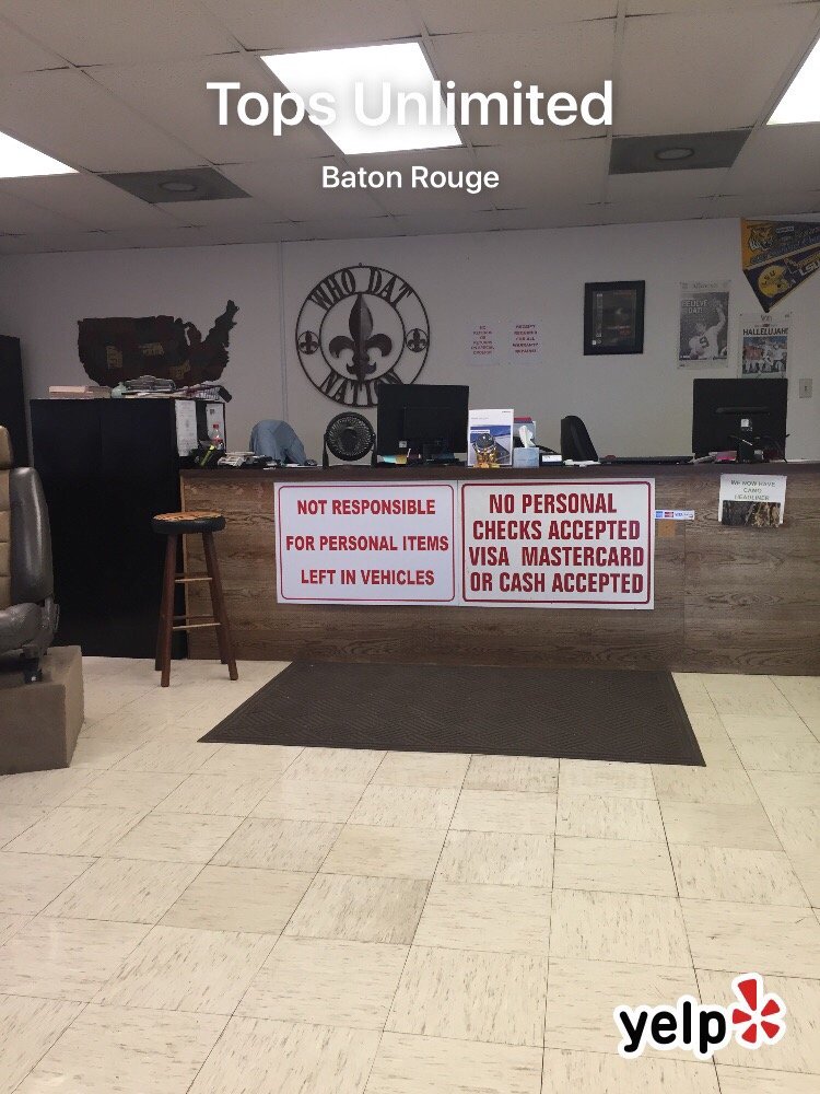Tops Unlimited Auto Upholstery 11311 Cedar Park Ave, Baton Rouge