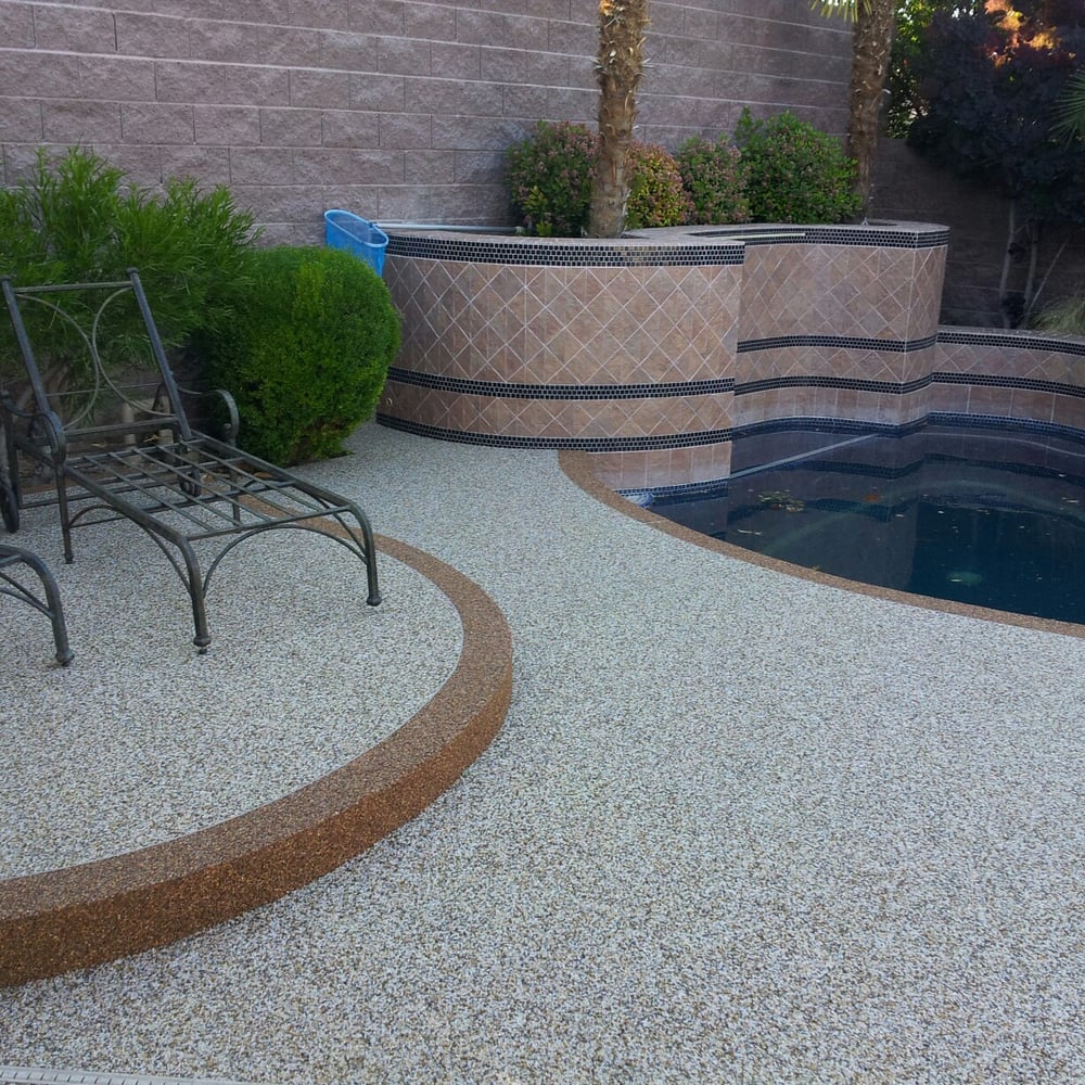 We Just Finished A New Pool Deck Installation Of Pebble Stone Photo Of Pebble Stone Coatings Las Vegas Nv United States We Just