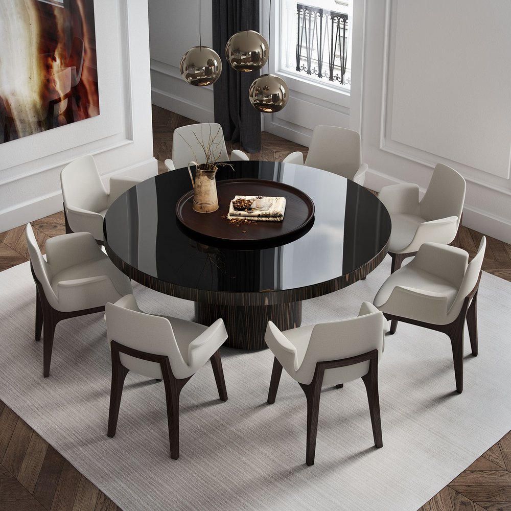 Berkeley Dining Table Black Glass Cathedral Ebony Mercer Photo Of Modloft Philadelphia Pa United States Berkeley Dining Table Black