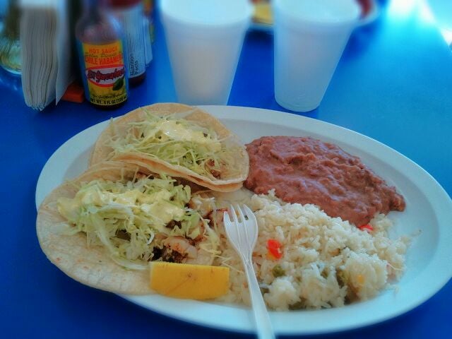 Rock fish tacos $6.49 - Yelp