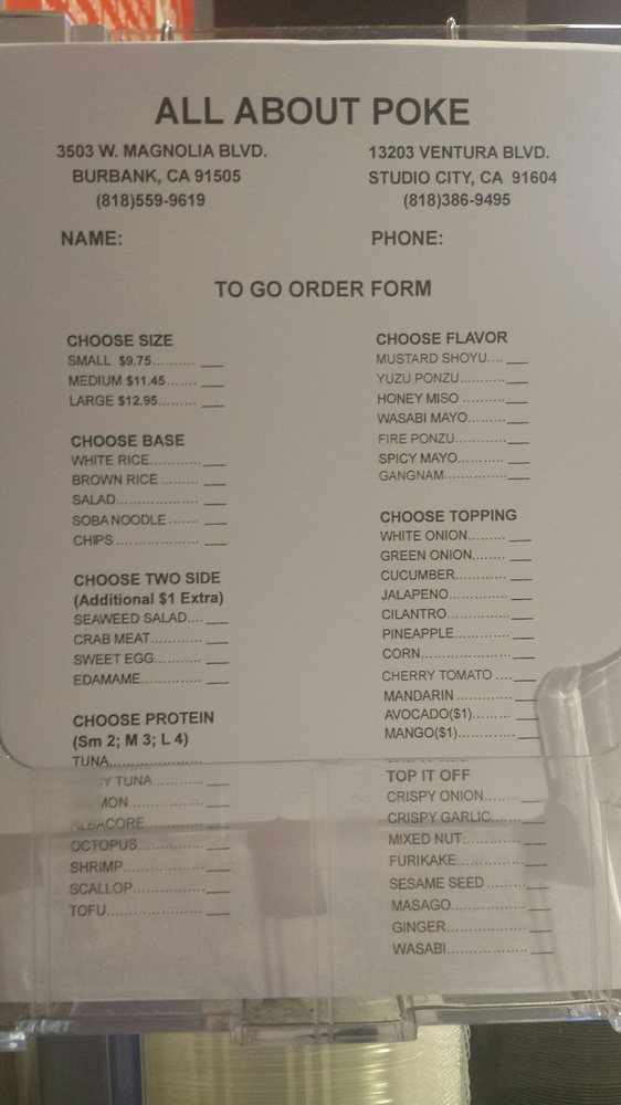 Photos for All About Poke | Menu - Yelp