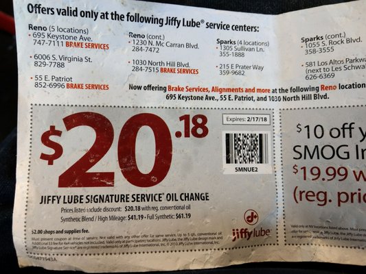 Jiffy Lube 581 Los Altos Pkwy Sparks Nv Repair Shops Related