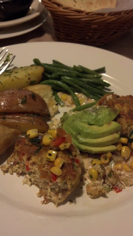 Tofu & Bulgar Wheat crab cakes love the vegan options! Yelp