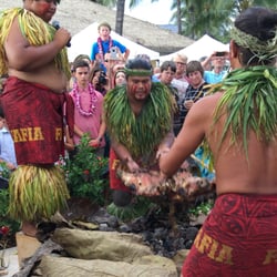 Removing the kalua pig from the imu.