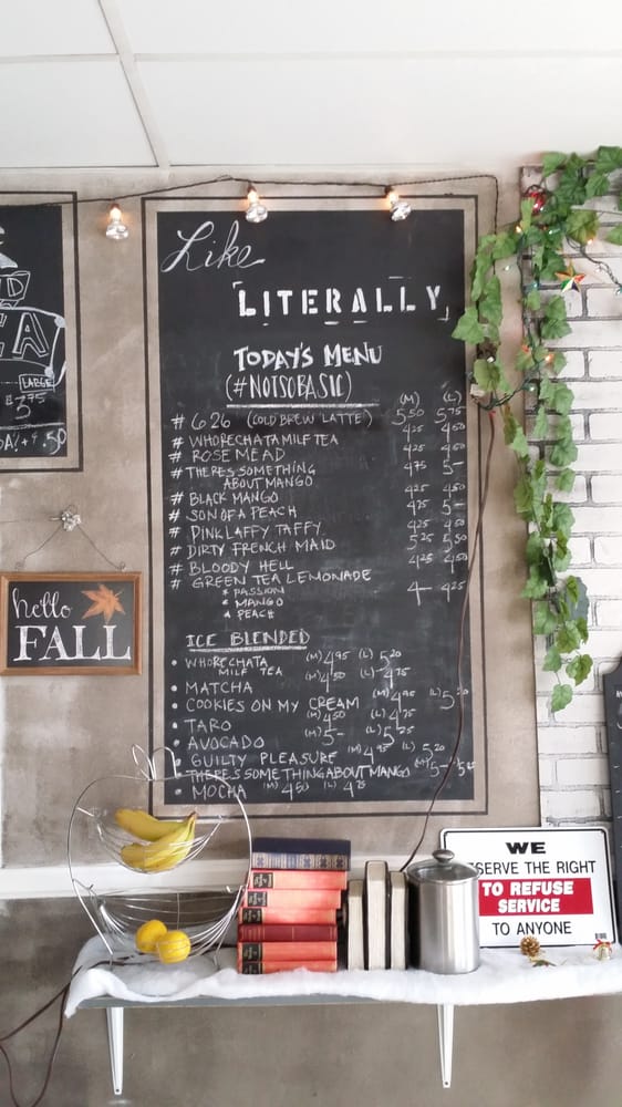 drink menu funny names