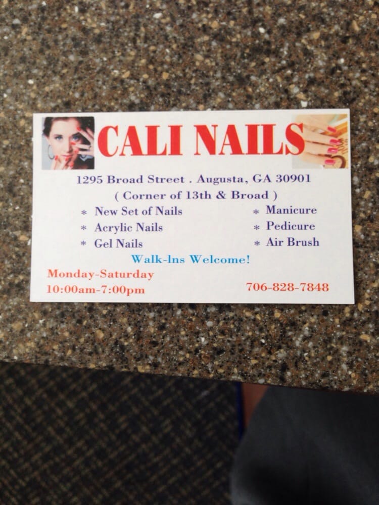 Cali Nails Nail Salons 1295 Broad St, Augusta, GA Phone Number