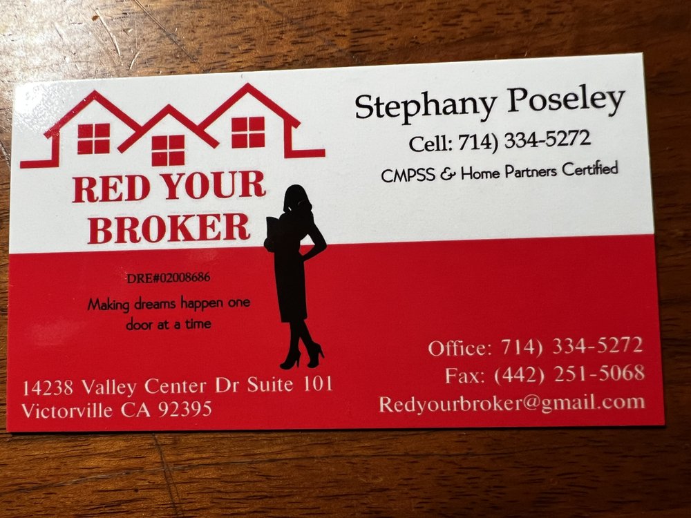 Stephany Poseley- Red Your Broker