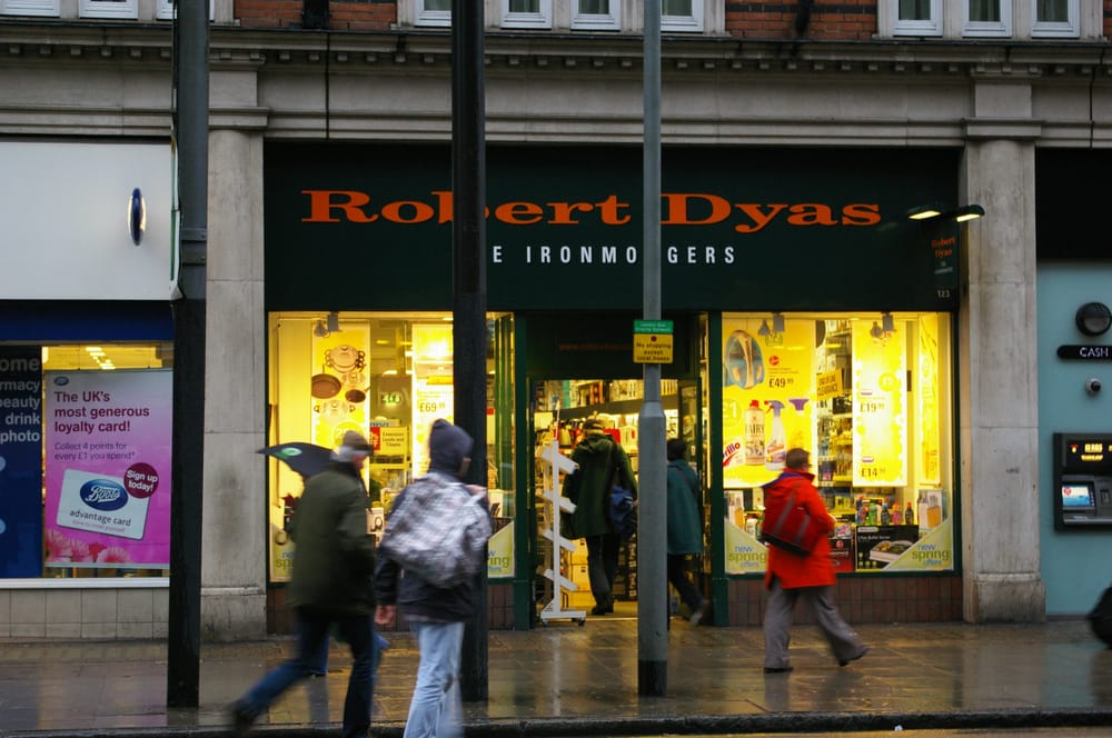 Robert Dyas Hardware Stores 123 Tottenham Court Road, Fitzrovia