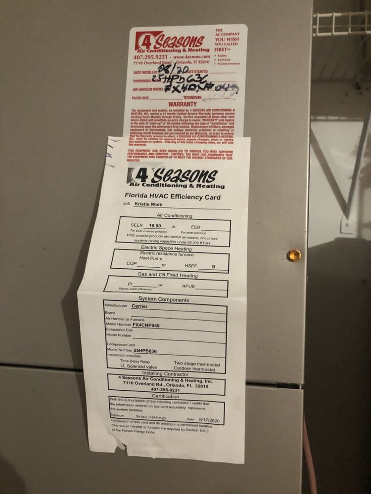 image of business 4 Seasons Air Conditioning and Heating