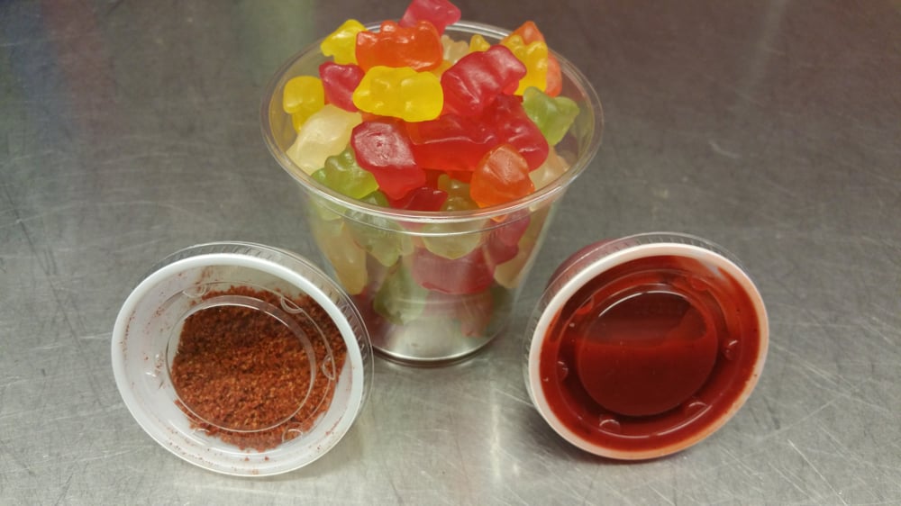 Delicious gummy bears and you can add chamoy,Lucas yum Yelp