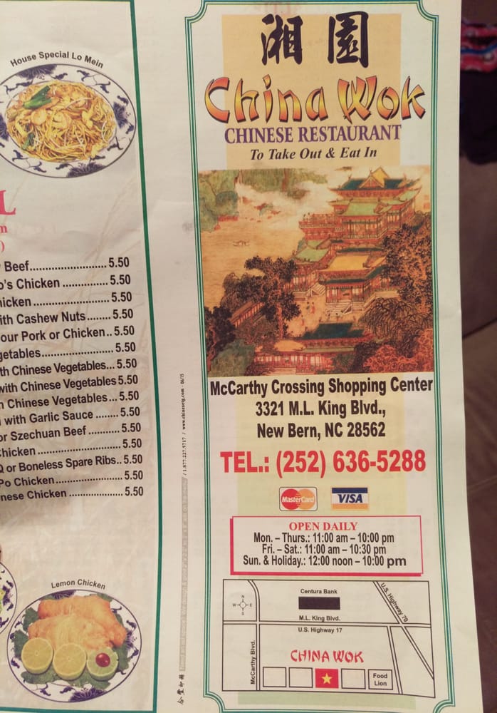 China Wok Chinese 3321 Dr M L King Jr Blvd, New Bern, NC