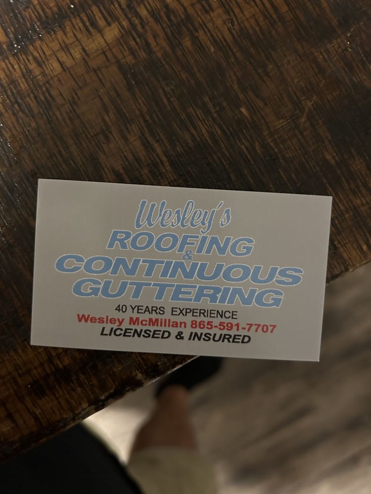 Wesley’s continuous gutter