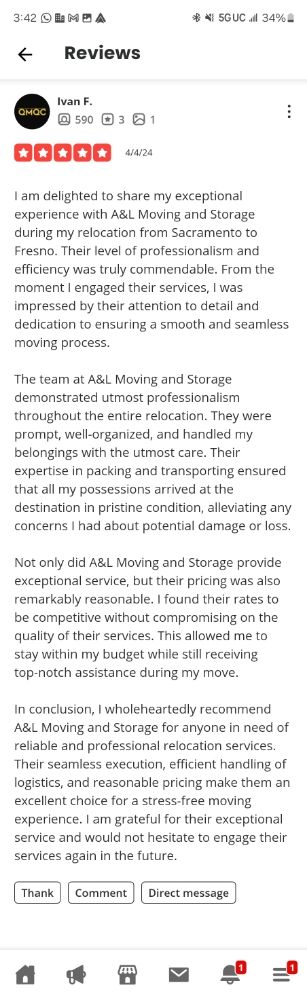 A & L Moving and Storage