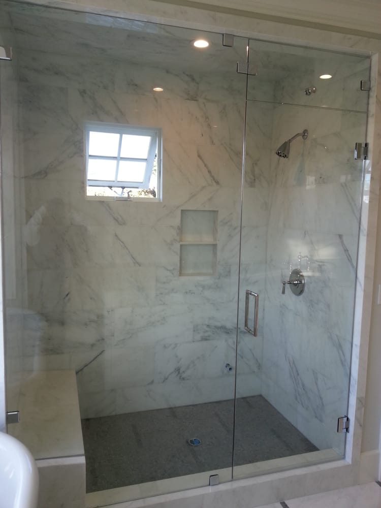Custom Frameless Steam Shower Enclosure With Functional Transom Photo Of The Shower Door Huntington Beach Ca United States Custom