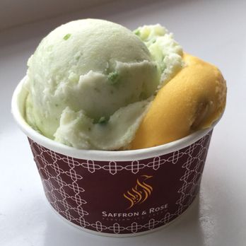 saffron and rose ice cream near me