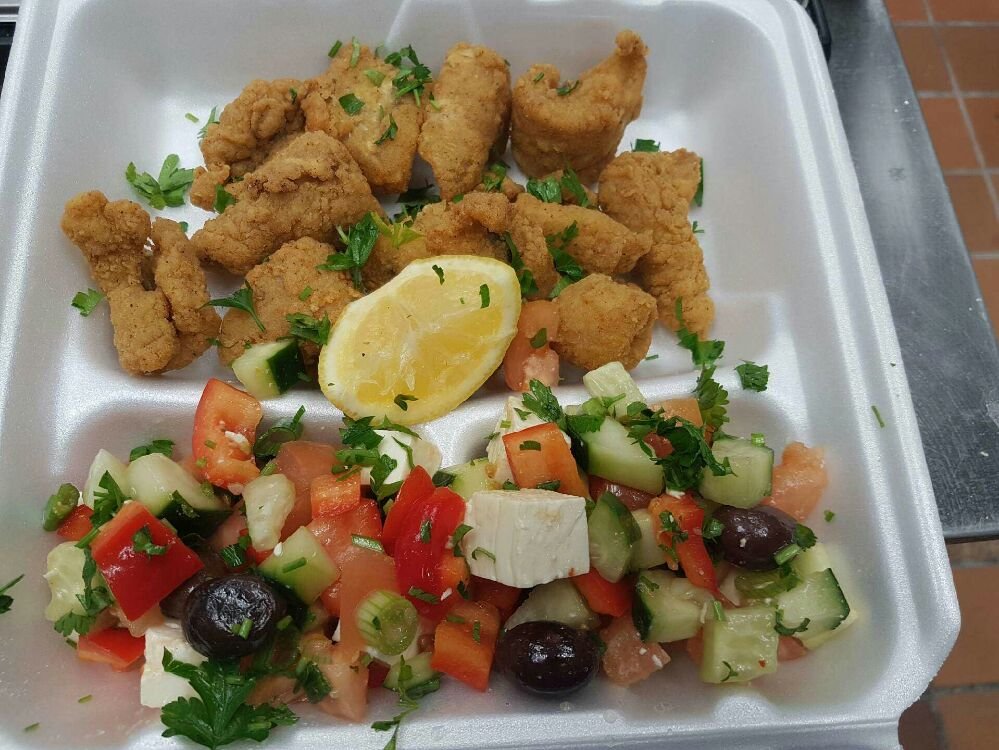 Catfish nuggets with side order of salad only $5.99 - Yelp