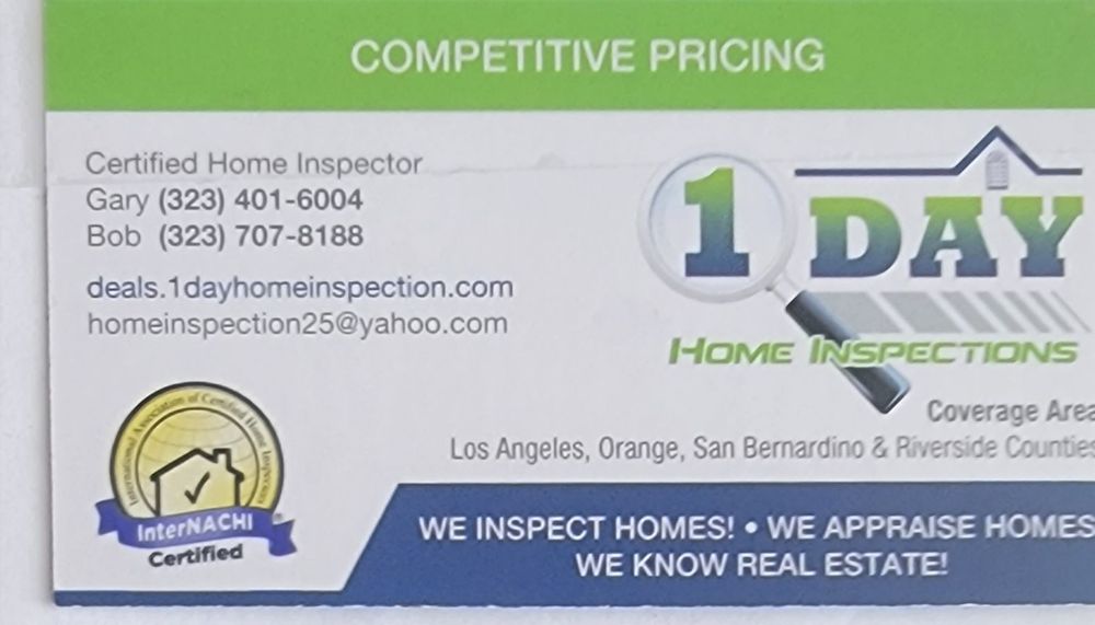 1 Day Home Inspection