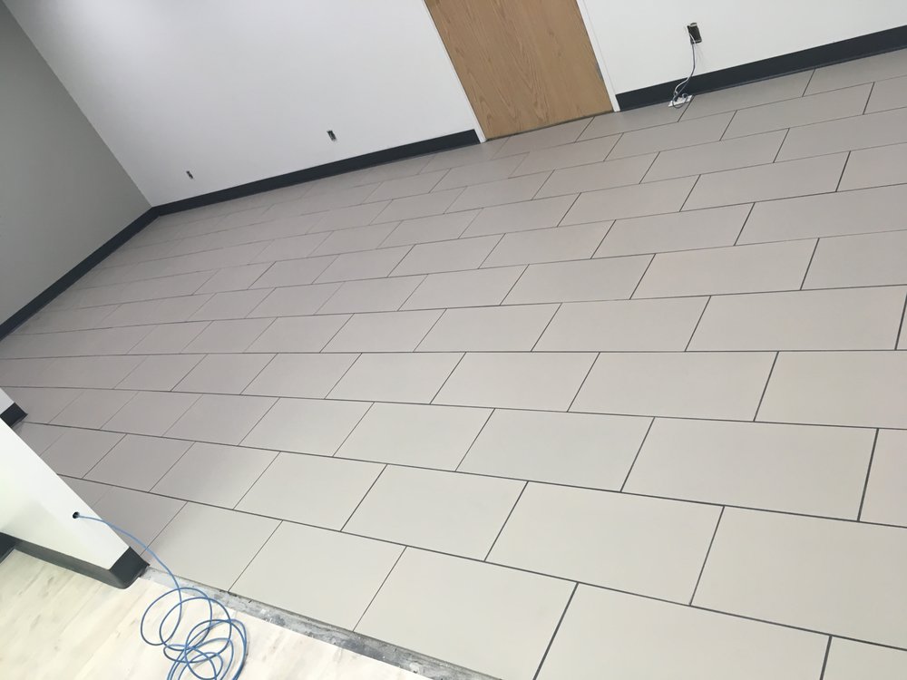Tile Flooring Installation At A Cal Facility Yelp Photo Of Km Custom Flooring Los Angeles Ca United States Tile