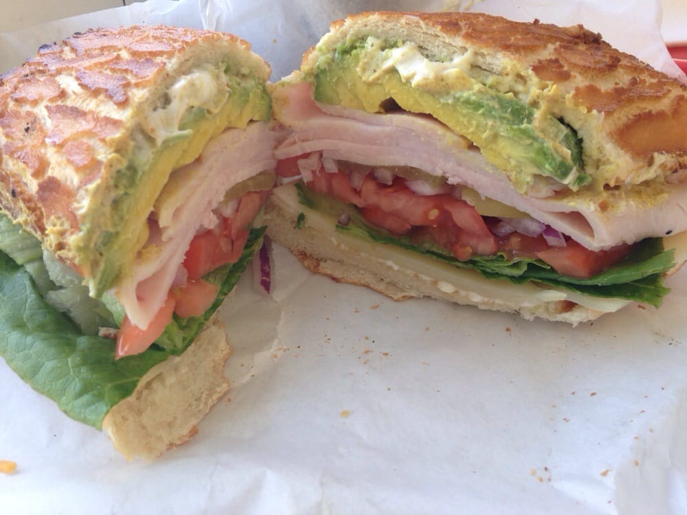 Turkey Swiss & Avacado on Dutch Crunch bead Yelp