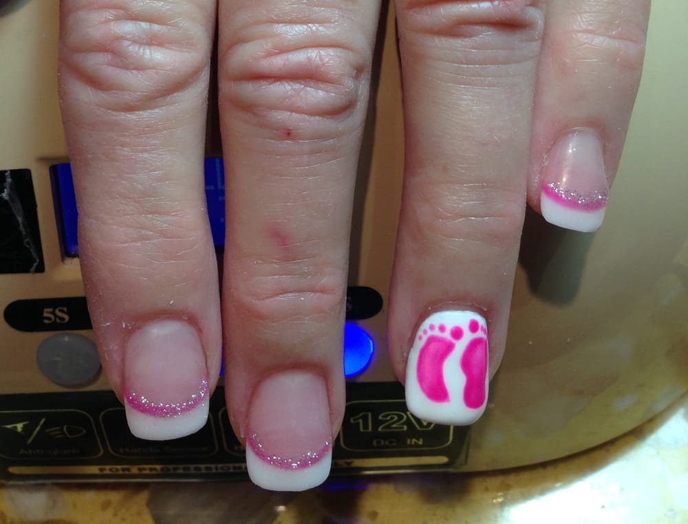 Lily Painted Pink Baby Feet On My Nails Today Knowing That Photo Of Oq Nail Salon Portland Or United States Lily Painted Pink