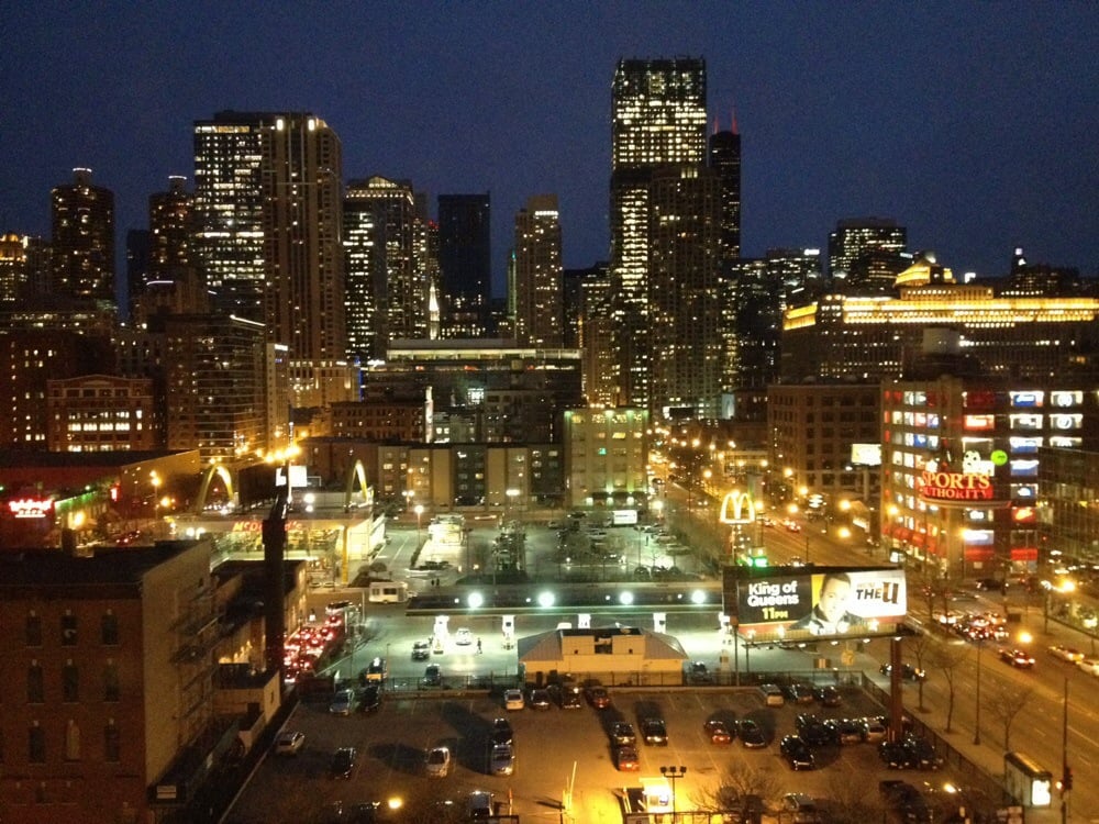 10th floor window view of the city at night Yelp