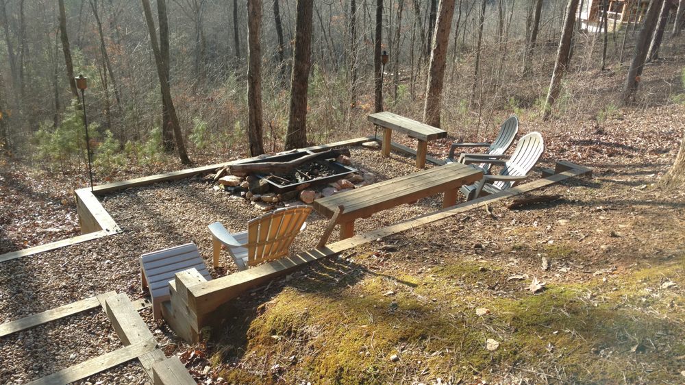 100 Acre Woods Fire Pit Behind Cabin Yelp