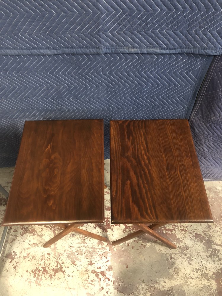 After Photo Of Refinished Antique Wood Folding Tables Yelp Photo Of Becker Furniture Repair San Antonio Tx United States After